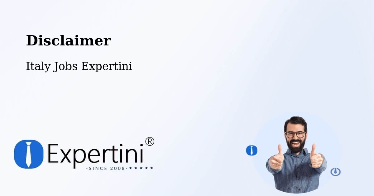 Disclaimer – San Donato Milanese - Italy Jobs Expertini